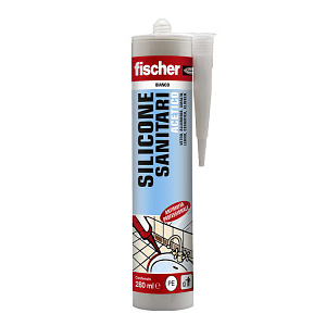 FISCHER MULTIPURPOSE ACETIC SILICONE WHITE SEALANT ANTI-MOULD S751177