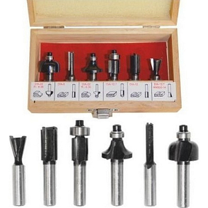 AWTOOLS TCT WOOD ROUTER BIT SET 6pcs AW40512