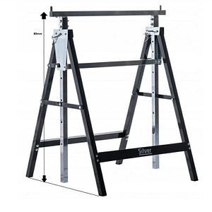 SILVER ADJUSTABLE TRESTLE - HEIGHT 80-130CM EX11641