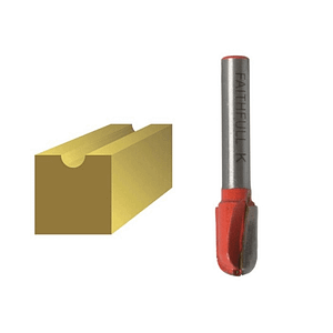 Faithfull Router Bit TCT Radius 5.0 x 18mm 1/4in Shank