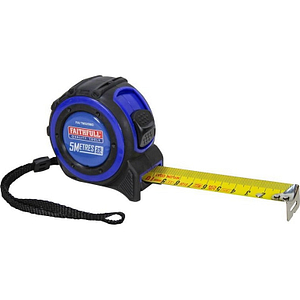 FAITHFULL Trade Tape Measure 5m (Width 25mm) (Metric Only) FAITM525MO