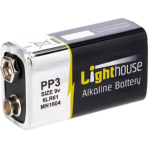 Lighthouse 9V LR6 Alkaline Battery 1100 mAh (Single Pack)