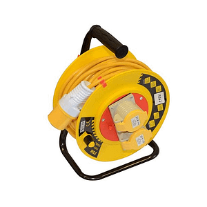 Heavy-Duty Cable Reel 110V 25m 2-Socket