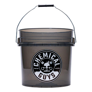 CHEMICAL GUYS HEAVY DUTY ULTRA CLEAR DETAILING BUCKET, 4.25 GAL, SMOKED OBSIDIAN BLACK