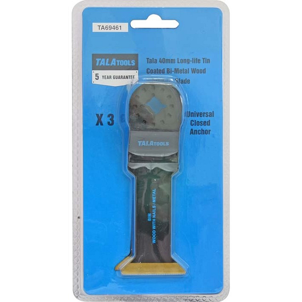 Tala Multi-Tool Carbide Grit Radial Saw Blade 40mm (Pack 3) TAL69461