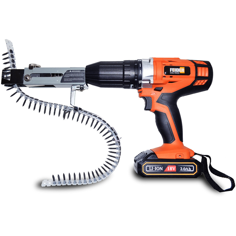 Feider FPVP18-2A Cordless drywall collated screwdriver 18 V 2 Ah +Extra Battery