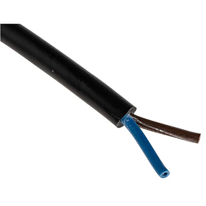 SIRIUS 2 CORE CABLE H05VV-F BLACK 2X1mm (price per meter)