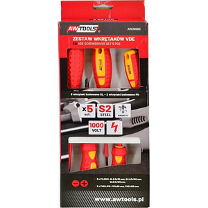 AWTOOLS VDE INSULATED SCREWDRIVER SET 5pcs AW36985