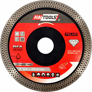 AWTOOLS CERAMIC PRO CONTINOUS RIM DIAMOND SAW BLADE 125 x 22,2mm AW46302