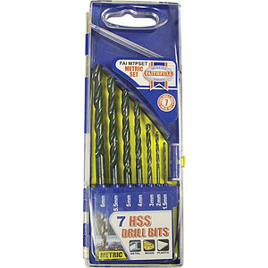 FAITHFULL HSS DRILL SET 7PC 1.5-6MM, FAIM7PSET