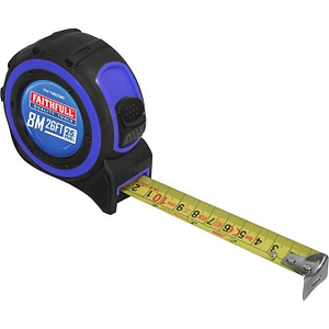 FAITHFULL Trade Tape Measure 8m/26ft (Width 25mm) FAITM825MI