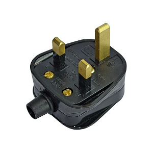 Faithfull Black Plug 240V 13A FPPPLUG13R