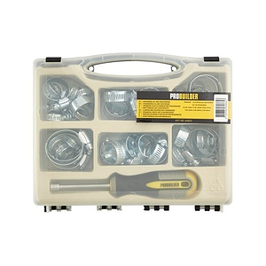 PROBUILDER HOSE CLAMP SET W/SCREWDRIVER 50PCS 64865