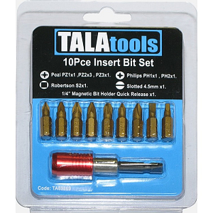 Tala 10pce Insert Bit Set TAL69869