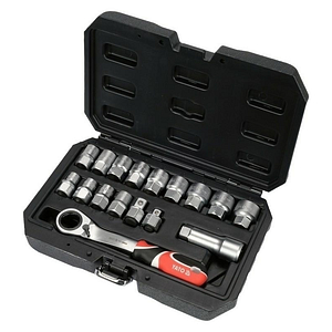 YATO SET OF PASS-THROUGH WRENCHES 17pcs 3/8"/1/2"