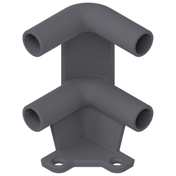 ZTU.00Z0 Pull-out surround corner connector for two gallery rails