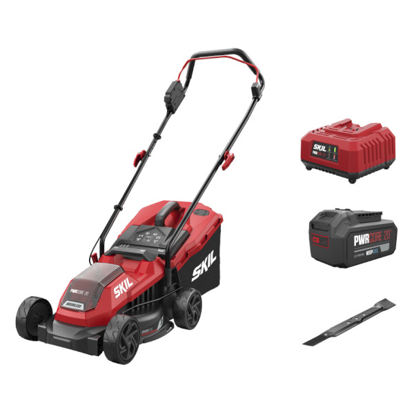 SKIL 0125 brushless cordless 30 cm lawn mower | 4.0Ah battery | 2.4A charger | Grass collection bag GM1E0125AA